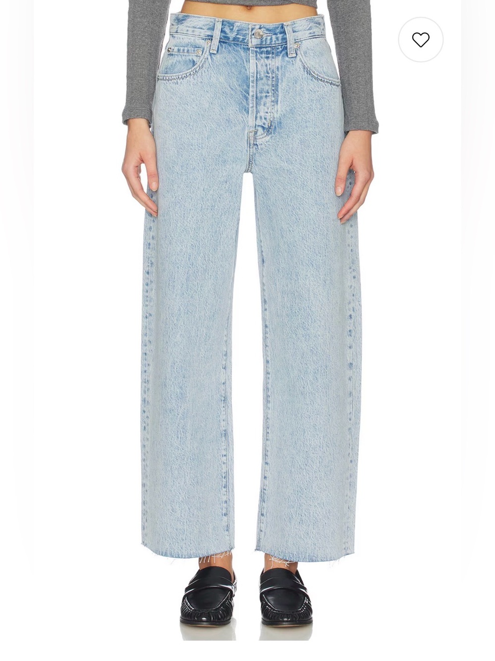 Pistola Tate High Rise Bowed Wide Leg Jean in Modena